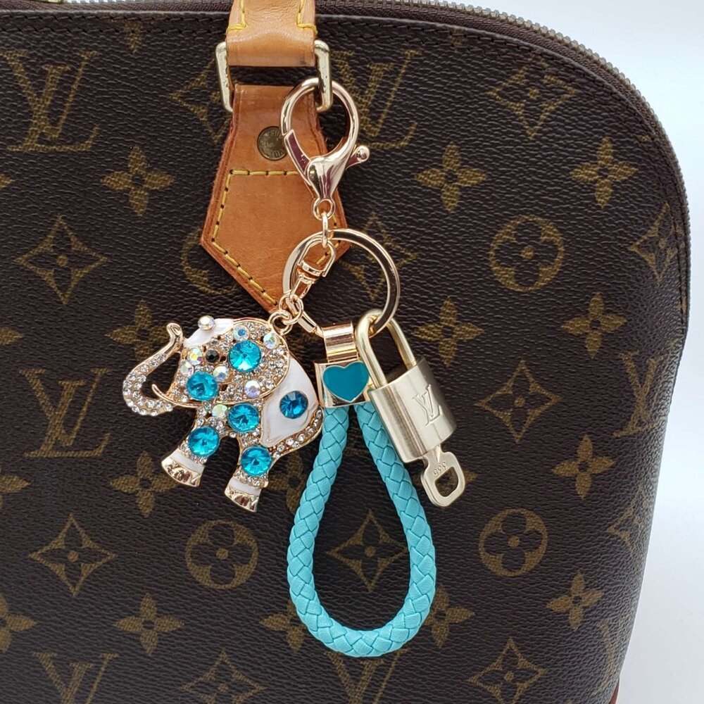 Louis Vuitton Gold Lock 🔒 Authentic LV Key + Unbranded Elephant Bag Charm